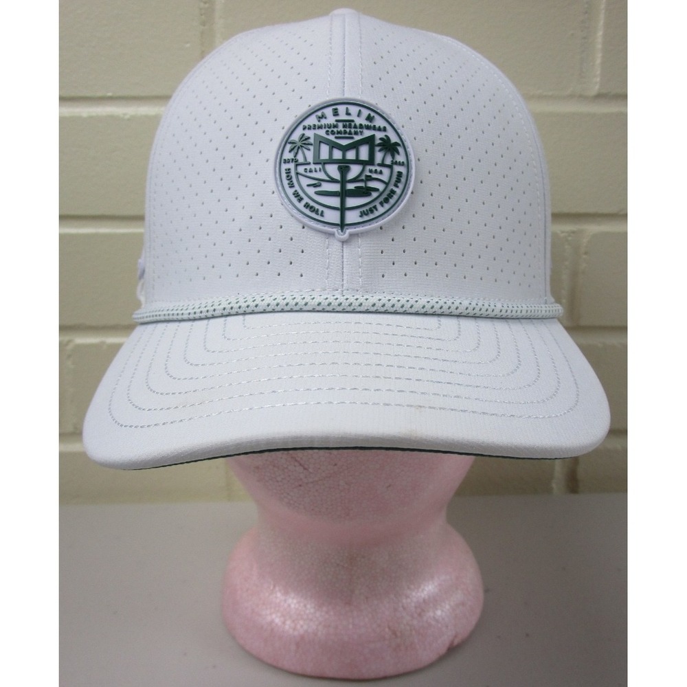 Melin A-Game HYDRO Links Collection Adjustable Golf Hat White Lightweight